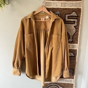 Levi’s tan corduroy button up shirt